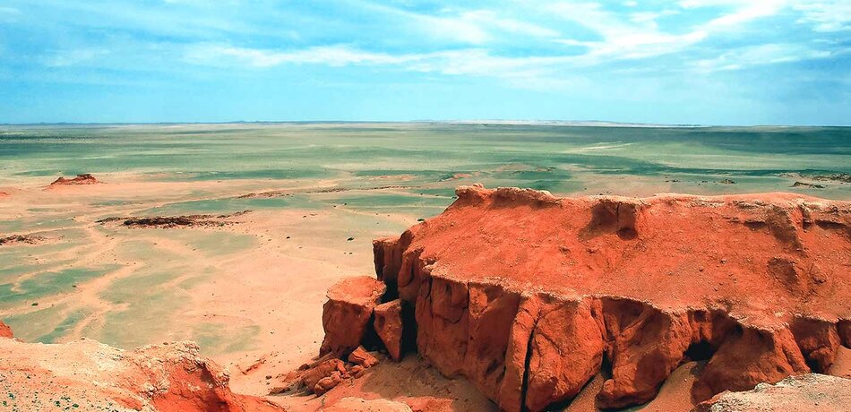 Felsstrukturen in der Wüste Gobi, Mongolei