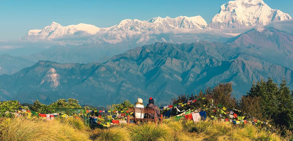 Aussicht vom Poonhill in Nepal