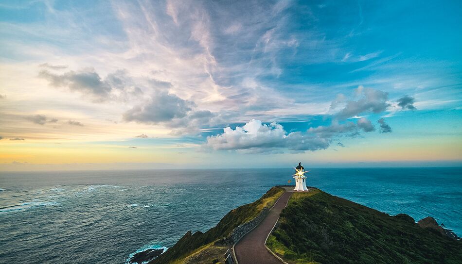 Leuchtturm am Cape Reinga in Neuseeland 