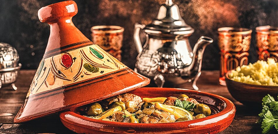 Marokkanische Tajine mit Huhn und Karotten