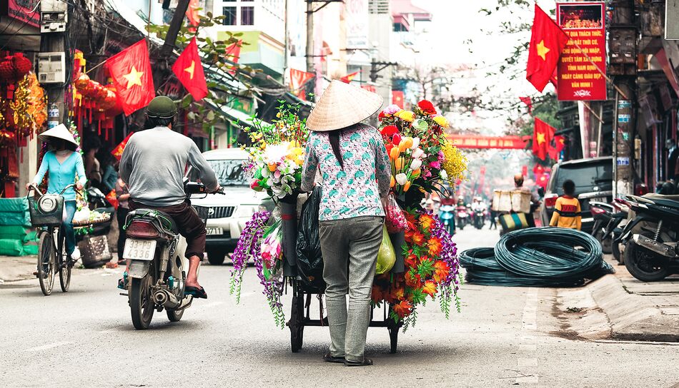 Stadtleben in Vietnam