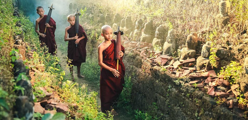 Mönche auf Zermonie Myanmar