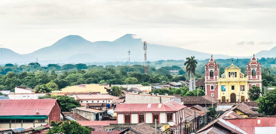 Skyline von Leon in Nicaragua