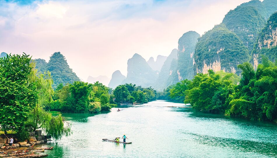 Fluss in Guilin, China