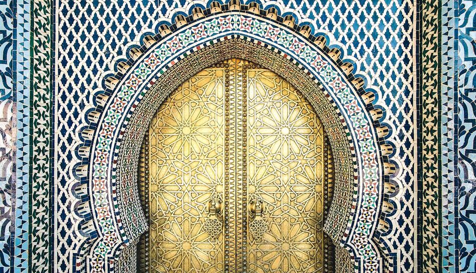 Eingang des Royal Palace in Fes, Marokko