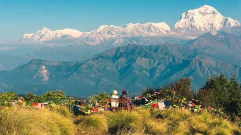 Aussicht vom Poonhill in Nepal