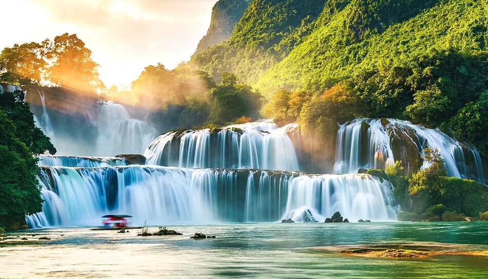 Wasserfall Ban Goic im Cao Bang Nationalpark, Vietnam