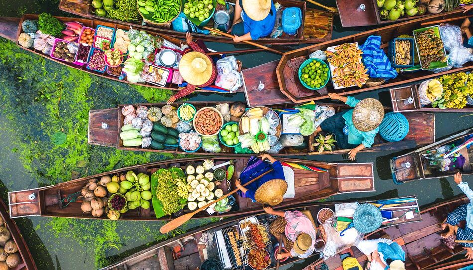 Marktboote in Thailand 