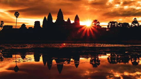 Kambodscha Angkor Wat Sonnenaufgang