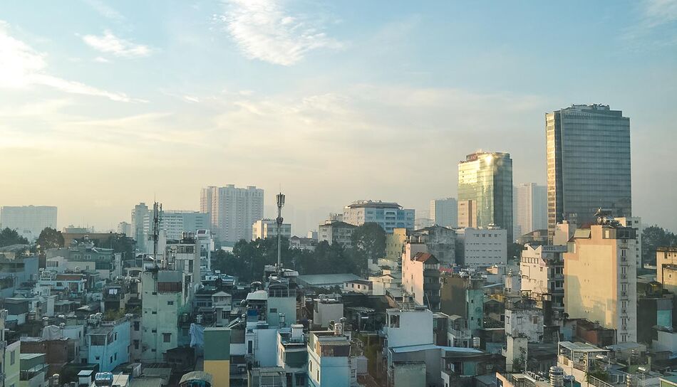 Blick auf die Metropole Ho Chi Minh City in Vietnam