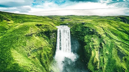 Wasserfall Skogafoss in Island