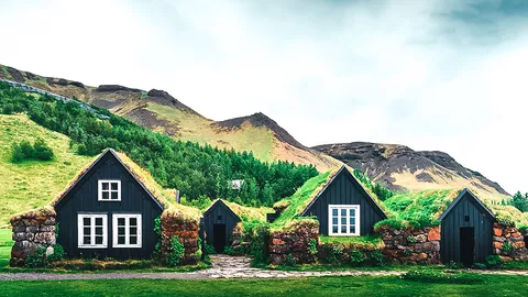 Traditionelle Häuser in Island