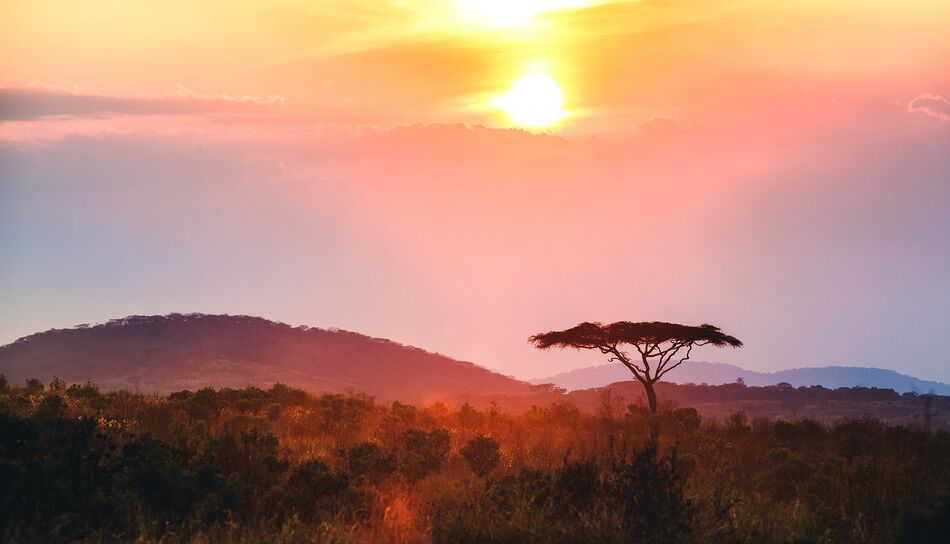 Sonnenuntergang in Malawi