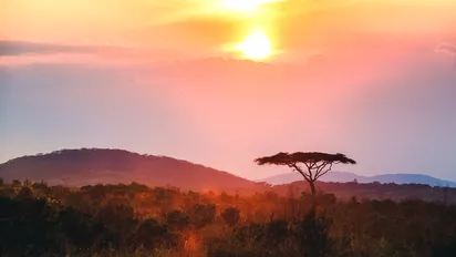 Sonnenuntergang in Malawi