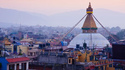 Das Stadtbild von Kathmandu