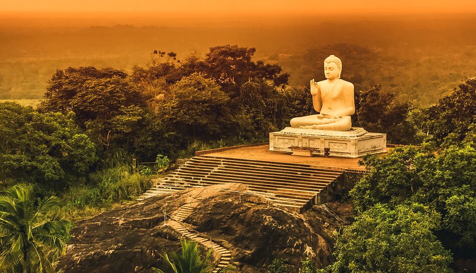 Buddhastatue in Sri Lanka