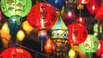 Das Laternen-Fest am Ende des Neujahrsfests, China