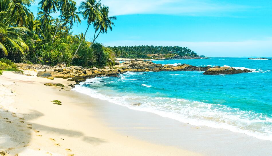 Paradiesischer Strand auf Sri Lanka