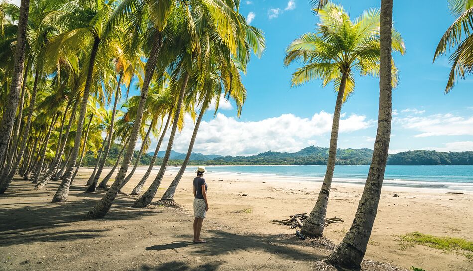 Tropischer Strand an der Karibikkueste Costa Ricas