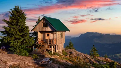 Berghütte nahe Powell River, British Columbia