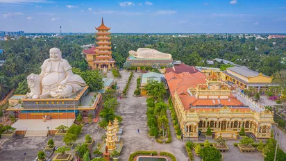 Vinh Trang Pagode in Tien Giang, Vietnam