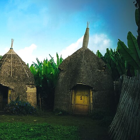 Dorze Dorf nahe Arba Minch in Äthiopien