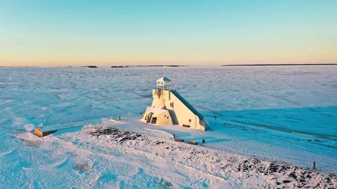 Leuchtturm am bottnischen Meerbusen in Finnland