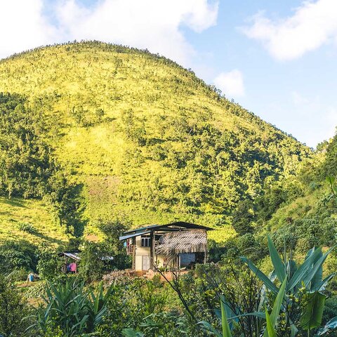 Wandern auf dem Hügel von Kalaw, Myanmar