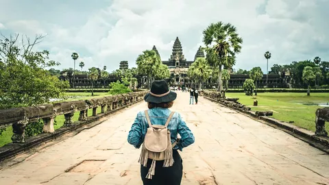 Kambodscha Angkor Wat Reisende