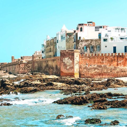 Meeresbucht in Essaouira, Marokko
