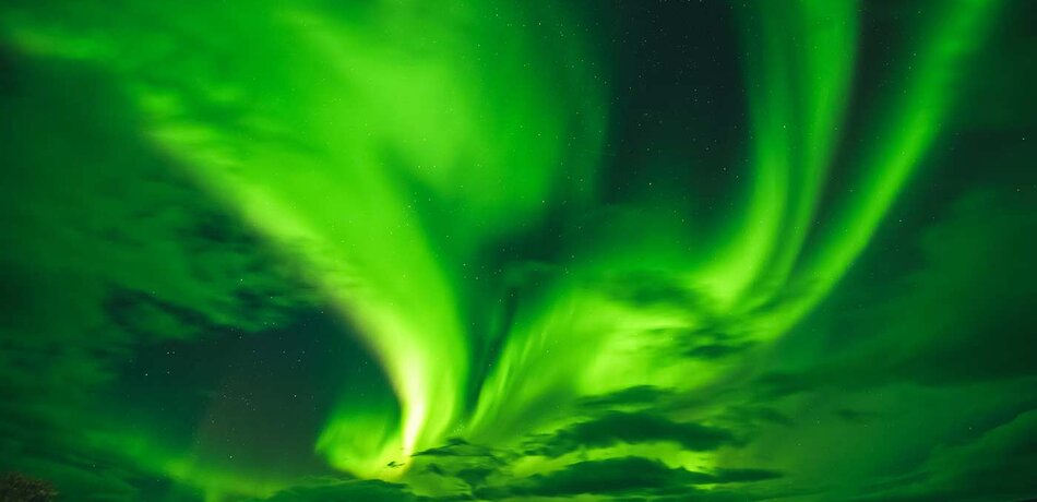 Nordlichter Spektakel über Akureyri