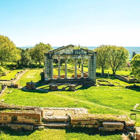 Die Tempelruinen von Apollonia