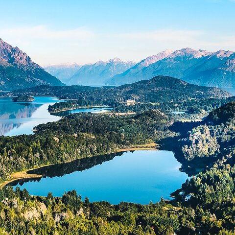 Blick auf den Bariloche See in Argentinien