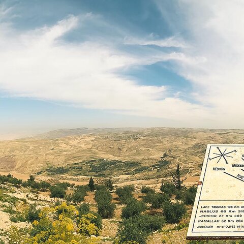 Panorama vom Berg Nebo in Jordanien