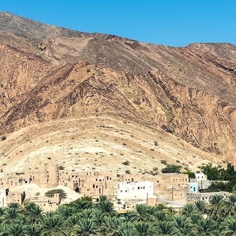 Das Bergdorf Birkat al Mauz, Oman