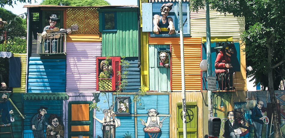 Bunte Malereien in Buenos Aires