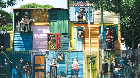 Bunte Malereien in Buenos Aires