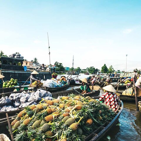 Vietnam: Boote in Can Tho