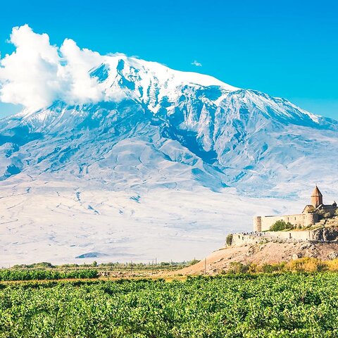 Landschaft rund um das Chor Virap in Armenien