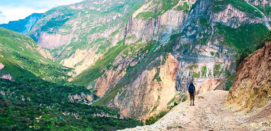 Wanderer im Colca Canyon, Peru