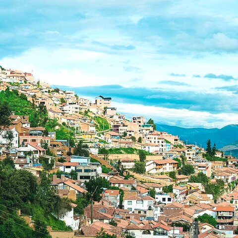 Die Stadt Cusco in Peru