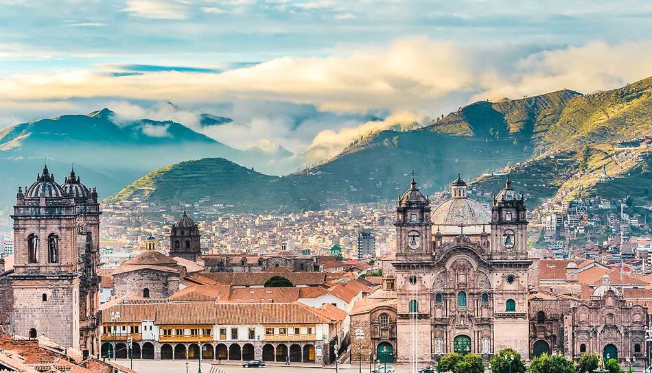 Überblick der Stadt Cusco in Peru