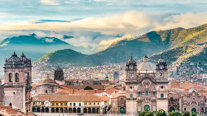 Überblick der Stadt Cusco in Peru