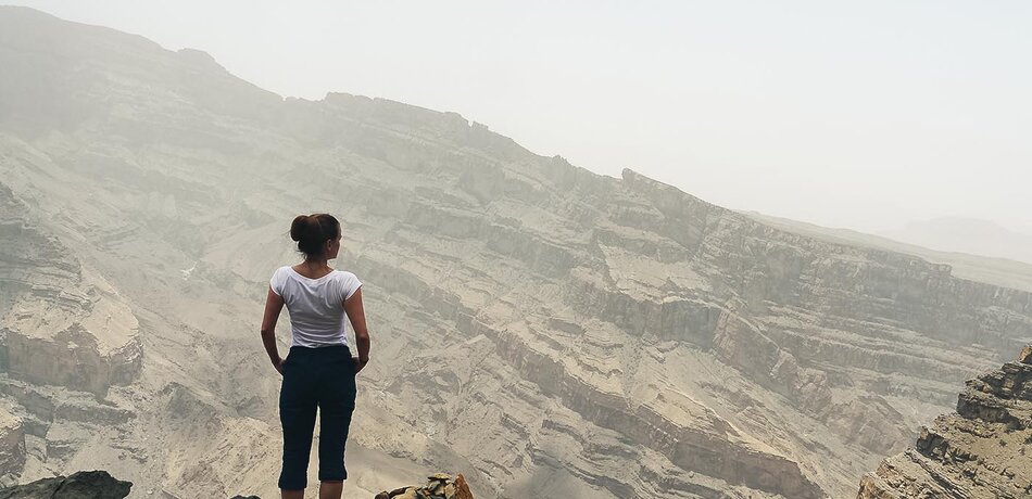 Wandern auf den Jebel Shams im Oman