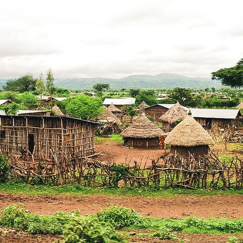 Konso Dorf in Äthiopien