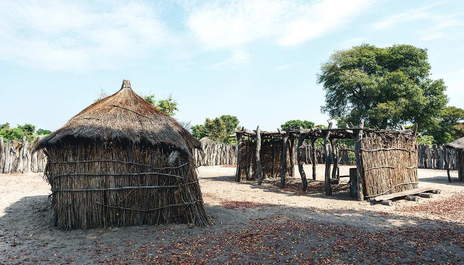 Traditionelles Dorf in der Kavango Region