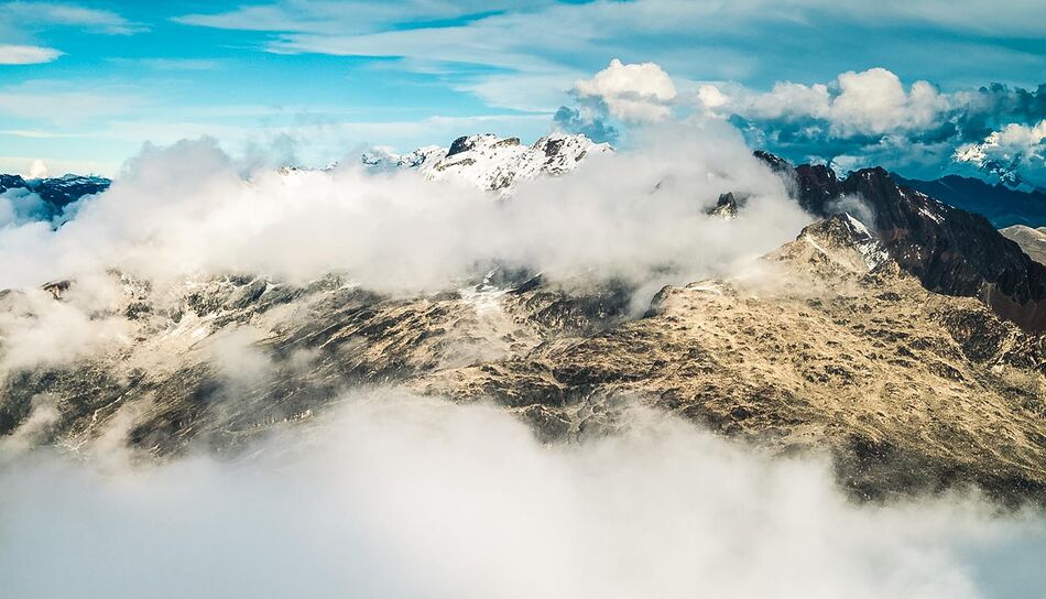 Das Königskordillere Gebirge in Bolivien