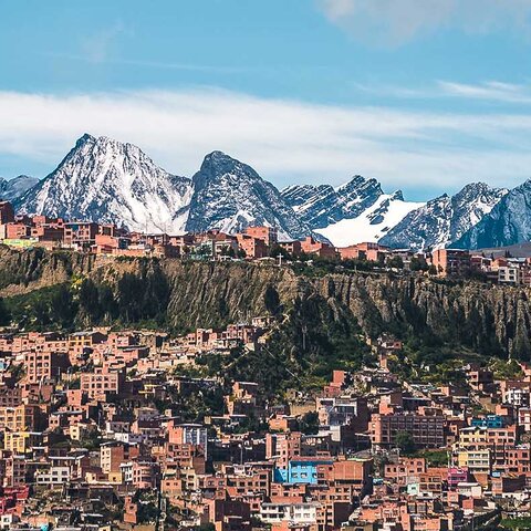 Hauptstadt La Paz in Bolivien