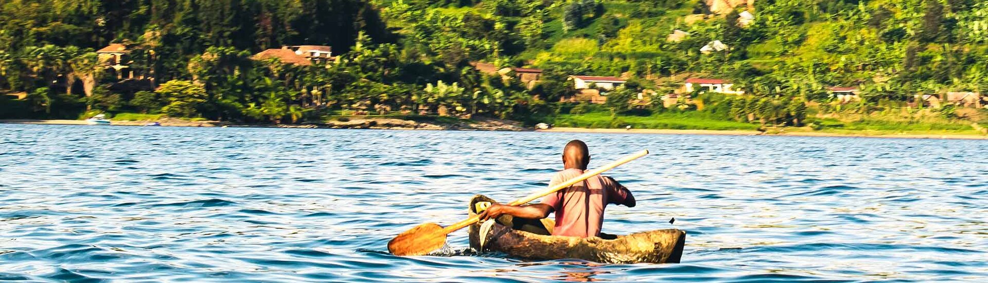 Fischer am Kivu See in Ruanda