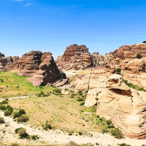 Landschaft rund um Little Petra in Jordanien